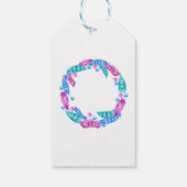 蛍光ボヘミアンの花輪、鮮やかな色彩の優雅さ ギフトタグ (裏面)
