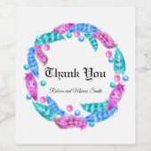 蛍光ボヘミアンフレア、鮮やかな色彩の優雅さ ワインラベル (シングルラベル)