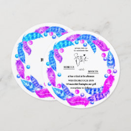 蛍光ボーホーリース、鮮やかな色彩の優雅さ i 招待状