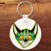 蛍光マンガ猫キーチェーン キーホルダー (正面)