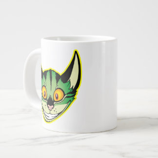 蛍光マンガ猫ジャンボマグカップ ジャンボコーヒーマグカップ