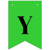 蛍光ライムグリーン 単色 | オーダーメイド バンティングフラッグ (第2の旗)