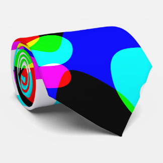 蛍光レトロネオンプラズマブロブ ネクタイ