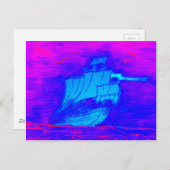 蛍光帆船1 ポストカード (正面/裏面)