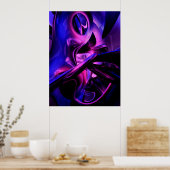 蛍光抽象芸術ポスター ポスター (キッチン)