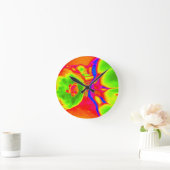 蛍光果実 ラウンド壁時計 (ホーム)