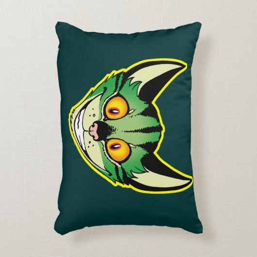 蛍光漫画キャットアクセントピロー アクセントクッション (正面(垂直))