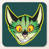 蛍光漫画キャット紙コースター スクエアペーパーコースター (正面)