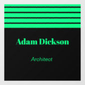 蛍光緑のストライプ 黒 ウィンドウサイン (シート)