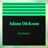 蛍光緑のストライプ 黒 ウィンドウサイン (シート3)