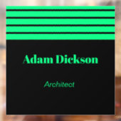 蛍光緑のストライプ 黒 ウィンドウサイン (シート2)