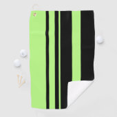 蛍光緑ネオンストライプ横型 ゴルフタオル (インサイチュ)