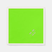 蛍光緑無地の色 – ロゴのナプキンを追加 スタンダードカクテルナプキン (正面)