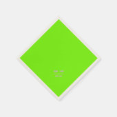 蛍光緑無地の色 – ロゴのナプキンを追加 スタンダードカクテルナプキン (角)