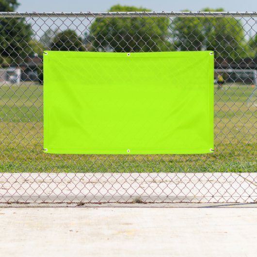蛍光緑無地の色 横断幕 (インサイチュ)