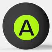 蛍光緑色無地の 卓球ボール (正面)