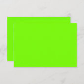 蛍光緑色空白のの招待状 招待状 (正面/裏面)