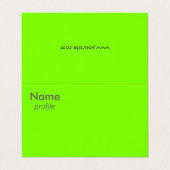 蛍光緑色 名刺 (外部フラット)