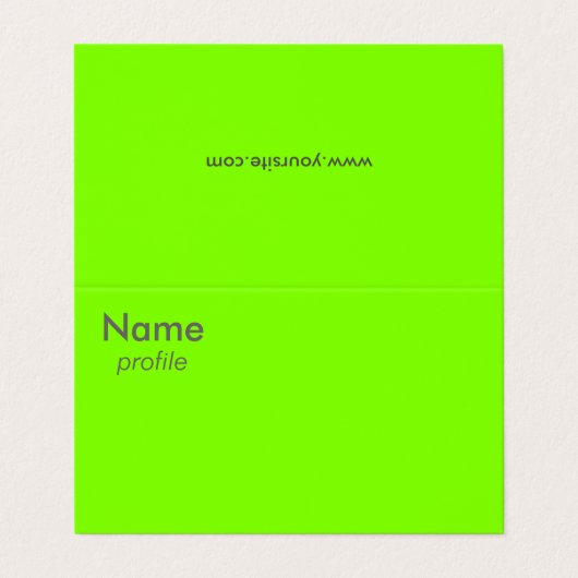 蛍光緑色 名刺 (外部フラット)