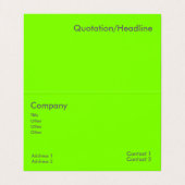 蛍光緑色 名刺 (内部フラット)