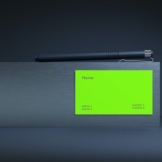 蛍光緑色 名刺