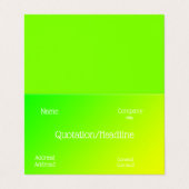 蛍光緑黄色勾配 名刺 (外部フラット)