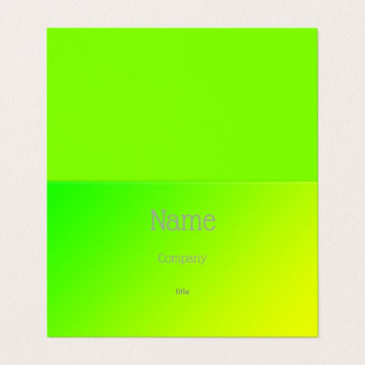 蛍光緑黄色勾配 名刺 (外部フラット)