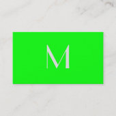 蛍光緑 – モノグラムの追加 名刺 (正面)