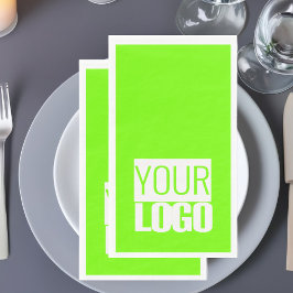 蛍光緑 – ロゴのナプキンを追加