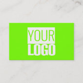 蛍光緑 – ロゴの名刺を追加する 名刺 (正面)