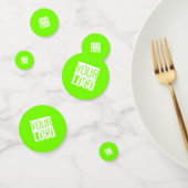 蛍光緑 – ロゴの追加 コンフェッティ (グループ)