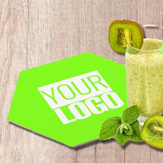 蛍光緑 – ロゴの追加 ペーパーコースター