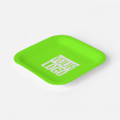 蛍光緑 – ロゴの追加 ペーパープレート (傾斜あり)