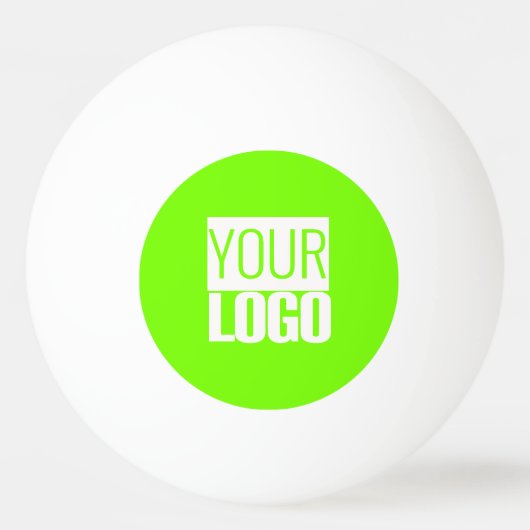 蛍光緑 – ロゴの追加 卓球ボール (正面)