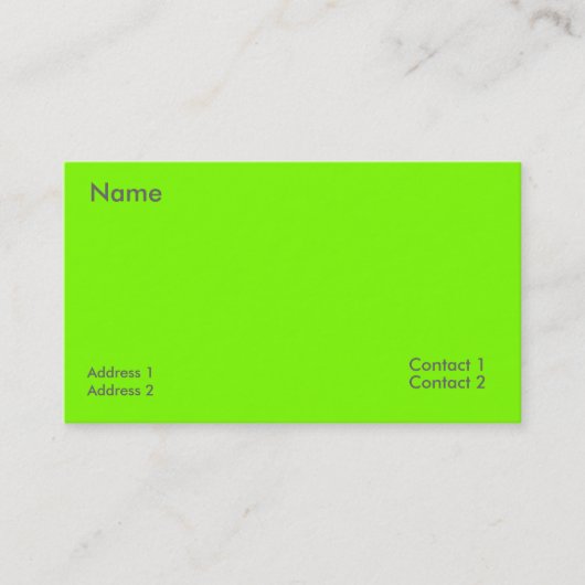 蛍光緑 – QRコード 名刺 (正面)