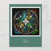 蛍光色のステンドグラス・クロス ポストカード (正面)