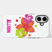 蛍光色のトロピカルな雰囲気 Case-Mate iPhoneケース (裏面 (横))