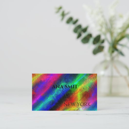 蛍光色スペクトラム名刺 名刺 (スタンド正面)