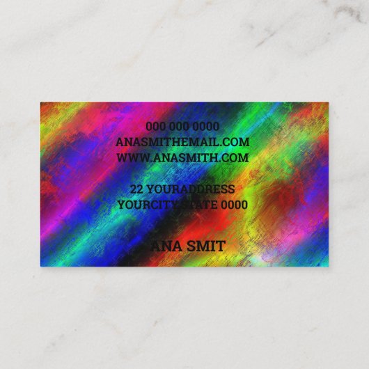 蛍光色スペクトラム名刺 名刺 (裏面)
