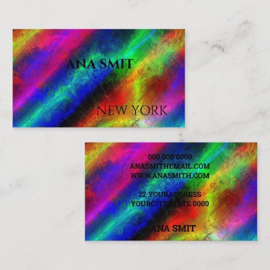 蛍光色スペクトラム名刺 名刺 (正面/裏面)