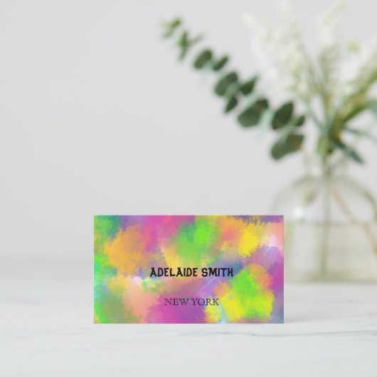 蛍光色スペクトル 名刺 (スタンド正面)