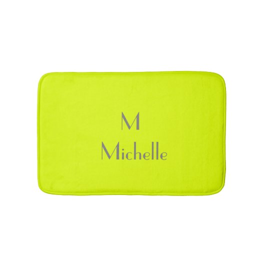 蛍光色 – パーソナライズされた バスマット (正面)