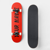 蛍光赤 スケートボード (正面)