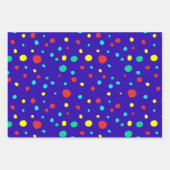 蛍光輝星ストライプとドットおもしろい ラッピングペーパーシート (正面3)