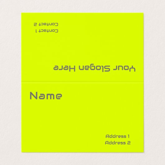 蛍光黄モダン色 名刺 (外部フラット)