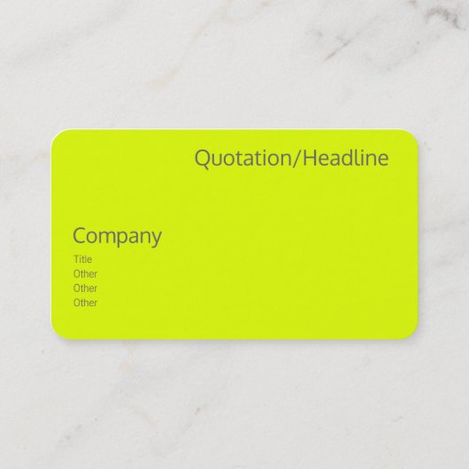 蛍光黄モノグラムの色 名刺 (裏面)