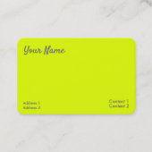 蛍光黄色の名刺 名刺 (正面)