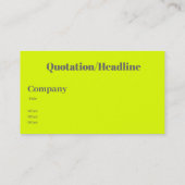 蛍光黄色はっきりした名 名刺 (裏面)