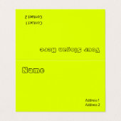 蛍光黄色無地の色 名刺 (外部フラット)