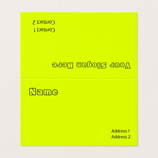 蛍光黄色無地の色 名刺 (外部フラット)